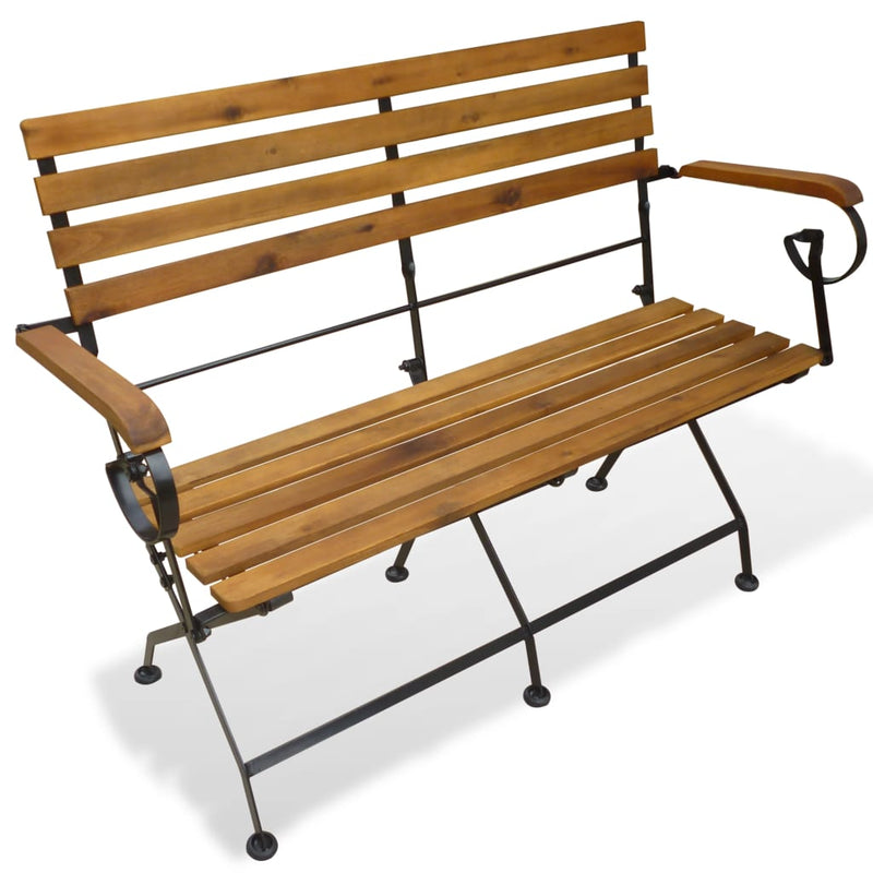 Folding Garden Bench 112 cm Solid Acacia Wood