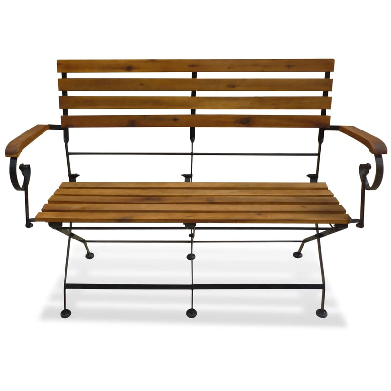 Folding Garden Bench 112 cm Solid Acacia Wood