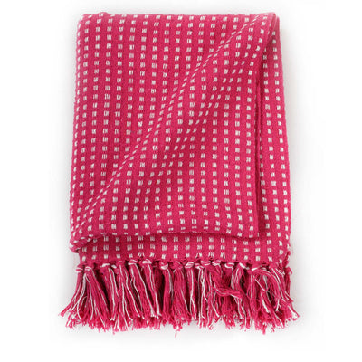 Throw Cotton Squares 160x210 cm Pink