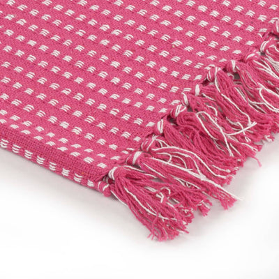 Throw Cotton Squares 160x210 cm Pink