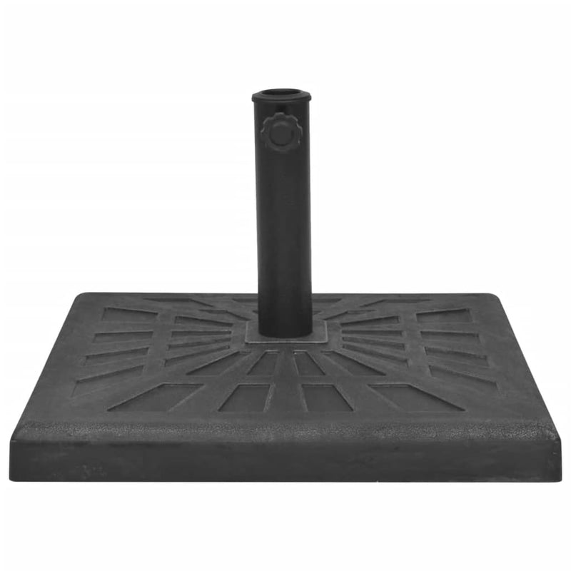 Parasol Base Resin Square Black 19 kg