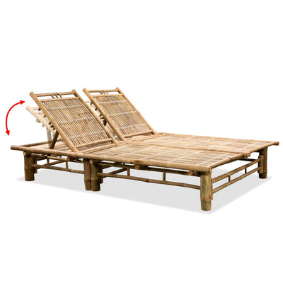 2-Person Sun Lounger Bamboo