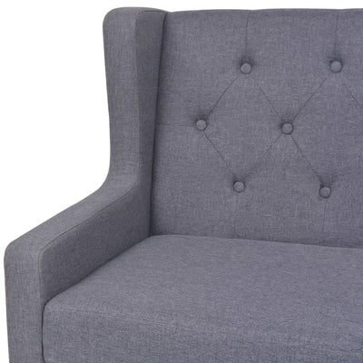 3-Seater Sofa Fabric Grey