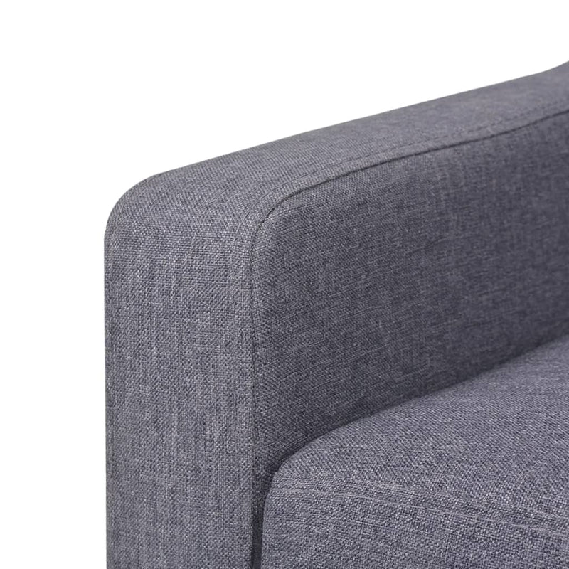 3-Seater Sofa Fabric Grey