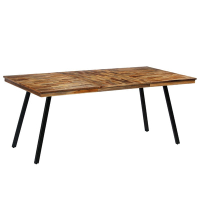 Dining Table Reclaimed Teak and Steel 180x90x76 cm