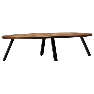 Coffee Table Solid Reclaimed Teak Oval 120x60x30 cm