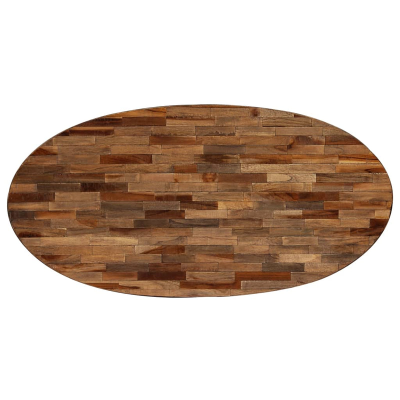 Coffee Table Solid Reclaimed Teak Oval 120x60x30 cm