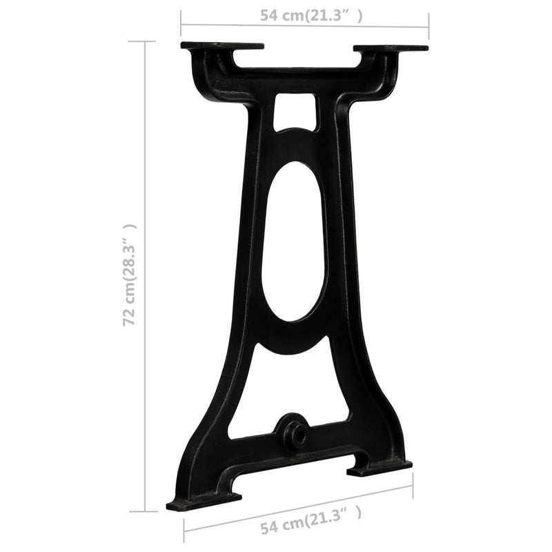 Dining Table Legs 2 pcs Y-Frame Cast Iron