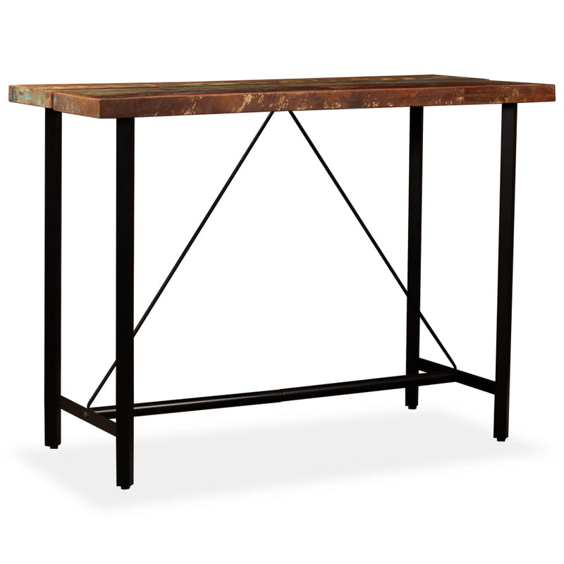 Bar Table 150x70x107 cm Solid Reclaimed Wood