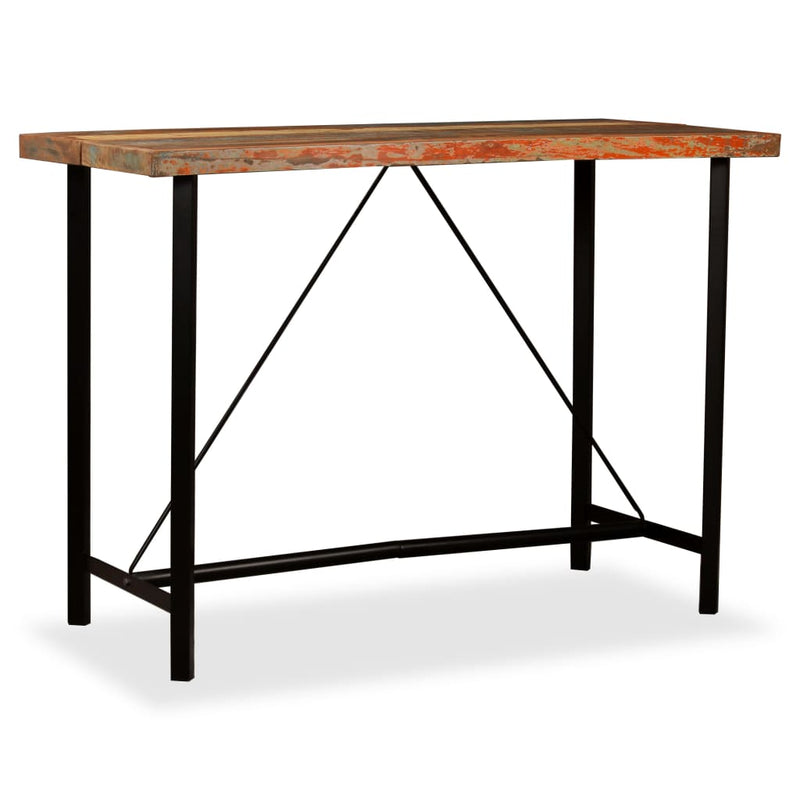 Bar Table 150x70x107 cm Solid Reclaimed Wood