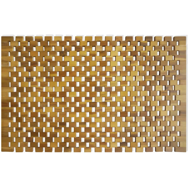 Bath Mat Acacia Wood 80x50 cm Mosaic