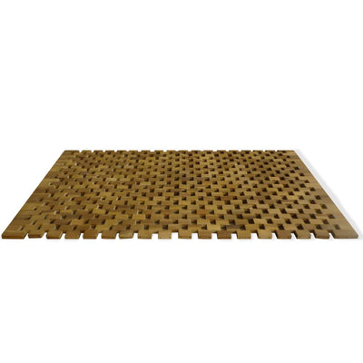 Bath Mat Acacia Wood 80x50 cm Mosaic