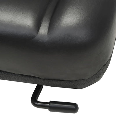 Forklift & Tractor Seat with Adjustable Backrest Black