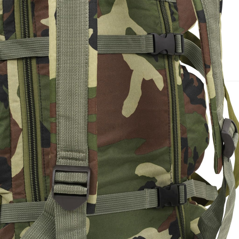 3-in-1 Army-Style Duffel Bag 90 L Camouflage