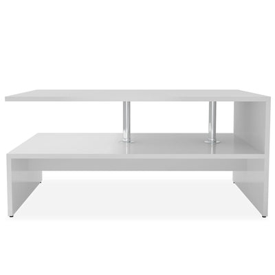 Coffee Table Engineered Wood 90x59x42 cm White