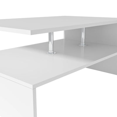 Coffee Table Engineered Wood 90x59x42 cm White