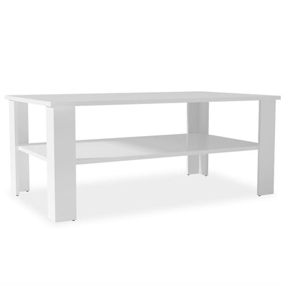 Coffee Table Engineered Wood 100x59x42 cm White