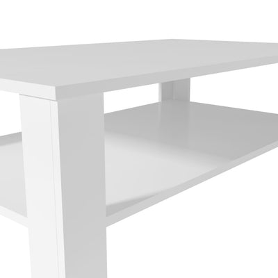 Coffee Table Engineered Wood 100x59x42 cm White