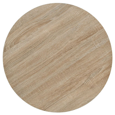 Bistro Table MDF and Steel Round 60x75 cm Oak Colour