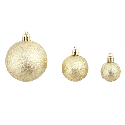 100 Piece Christmas Ball Set 3/4/6 cm Gold