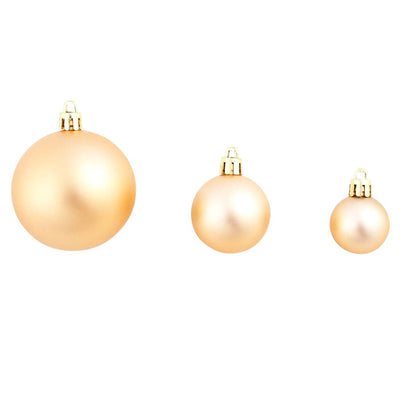 100 Piece Christmas Ball Set 3/4/6 cm Rose/Gold