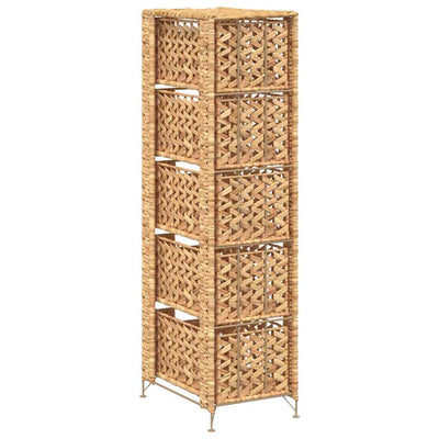 Storage Unit with 5 Baskets 25.5x37x100 cm Water Hyacinth