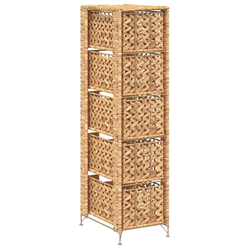 Storage Unit with 5 Baskets 25.5x37x100 cm Water Hyacinth