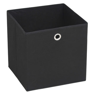 Storage Boxes 4 pcs Non-woven Fabric 32x32x32 cm Black