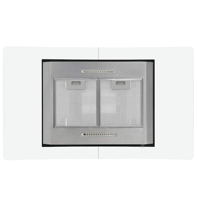 Island Range Hood 90 cm LCD Display Touch Sensor 756 m³/h LED