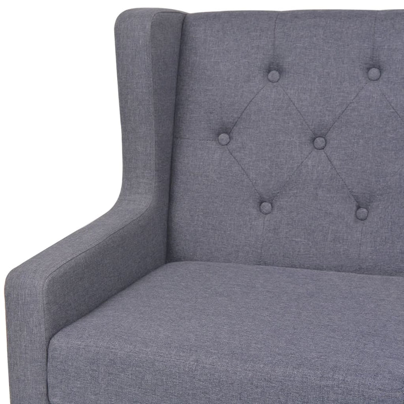 Sofa Set 2 Pieces Fabric Grey