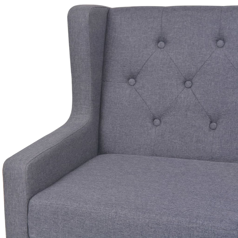 Sofa Set 3 Pieces Fabric Grey