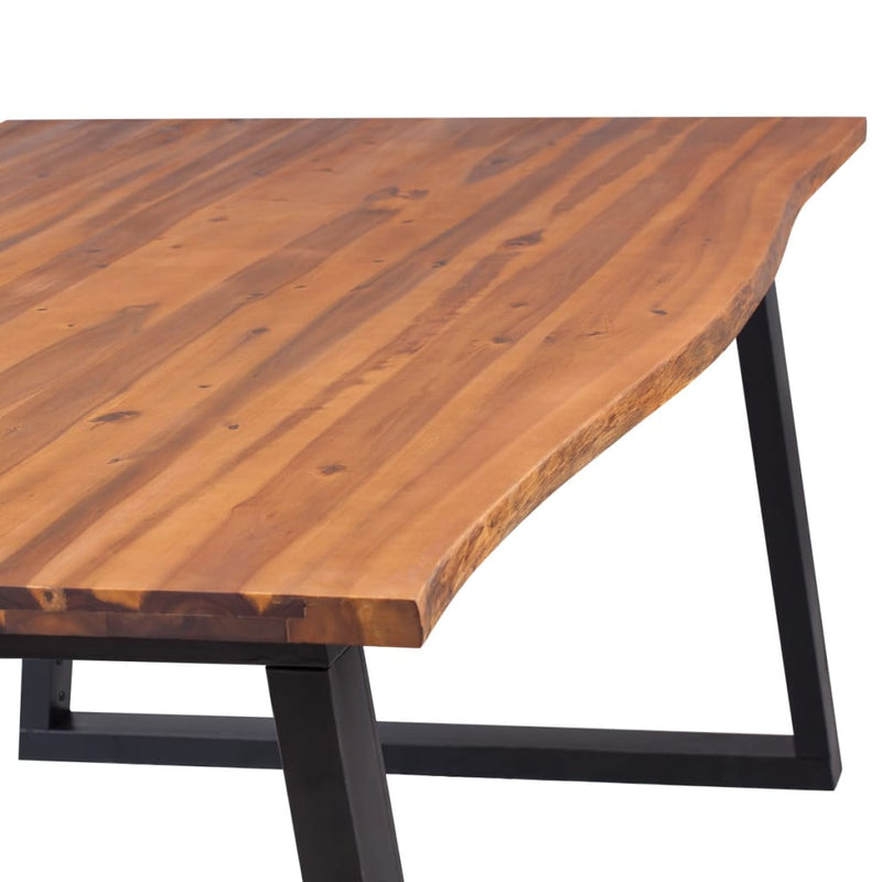 Dining Table Solid Acacia Wood 200x90x75 cm