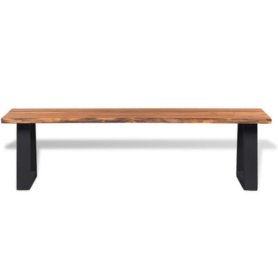 Bench Solid Acacia Wood 145 cm