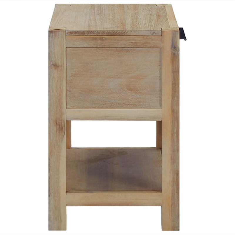 Nightstand with Drawer 40x30x48 cm Solid Acacia Wood