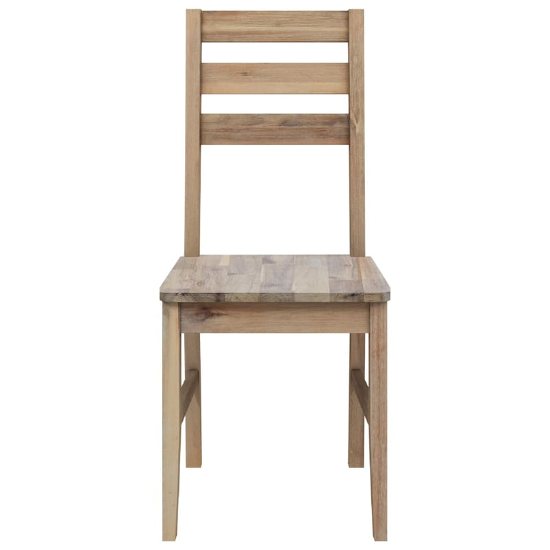 Dining Chairs 2 pcs Solid Acacia Wood