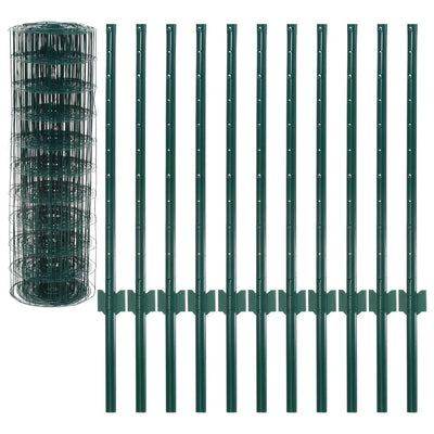 Euro Fence Steel 20x0.8 m Green