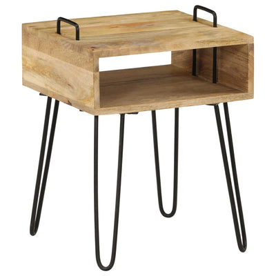 Bedside Table Solid Mango Wood 40x34x47 cm