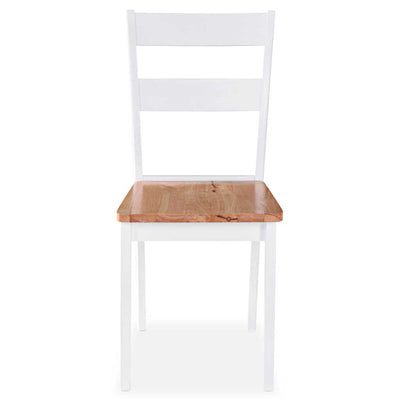 Dining Chairs 6 pcs White Solid Rubber Wood