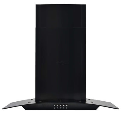 Wall Mounted Range Hood Stainless Steel 756 m³/h 60 cm Black