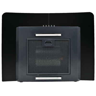 Wall Mounted Range Hood Stainless Steel 756 m³/h 60 cm Black