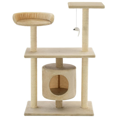 Cat Tree with Sisal Scratching Posts 95 cm Beige