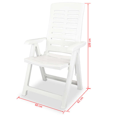 3 Piece Bistro Set Plastic White