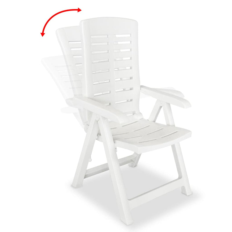 3 Piece Bistro Set Plastic White