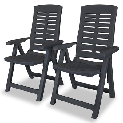 3 Piece Bistro Set Plastic Anthracite