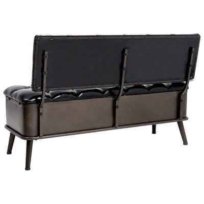 Storage Bench with Backrest Artificial Leather 120x52x75 cm