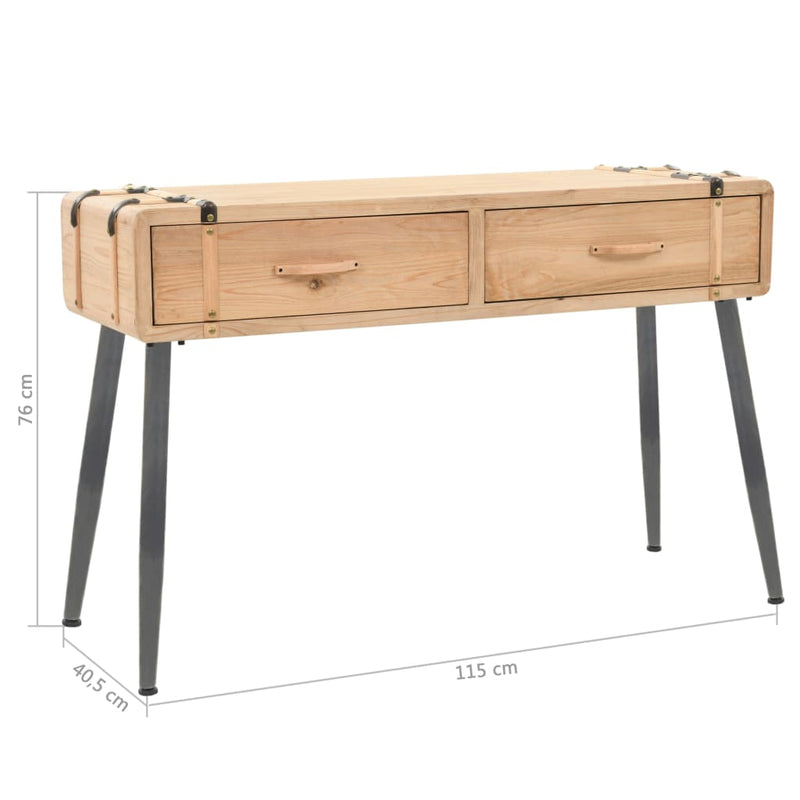 Console Table Solid Fir Wood 115x40.5x76 cm