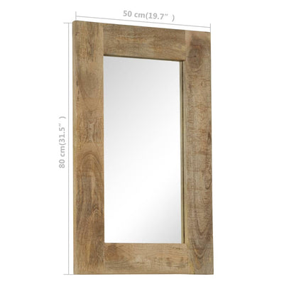 Mirror Solid Mango Wood 50x80 cm