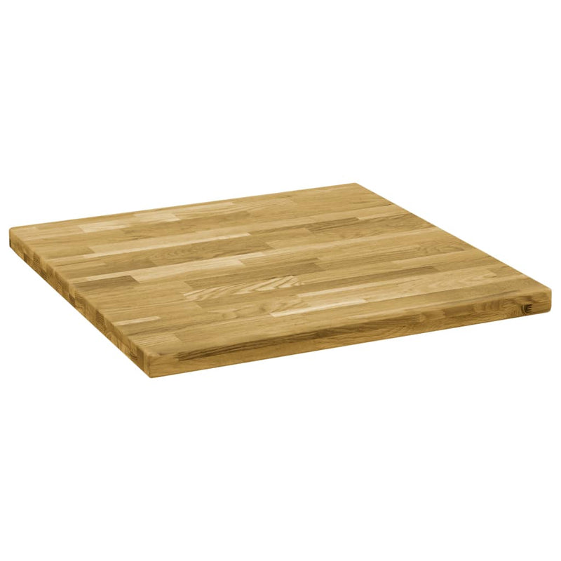 Table Top Solid Oak Wood Square 44 mm 70x70 cm