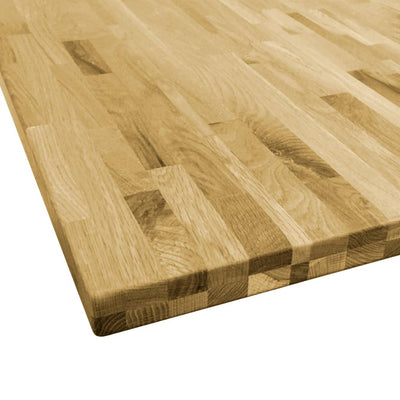 Table Top Solid Oak Wood Square 44 mm 70x70 cm