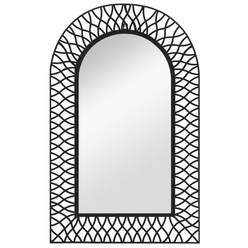 Wall Mirror Arched 50x80 cm Black